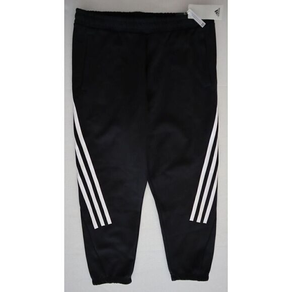 adidas IC6710 Men's Sz XL Black/White 3-Stripe Sweatpants & L/S Hoodie - Picture 7 of 16